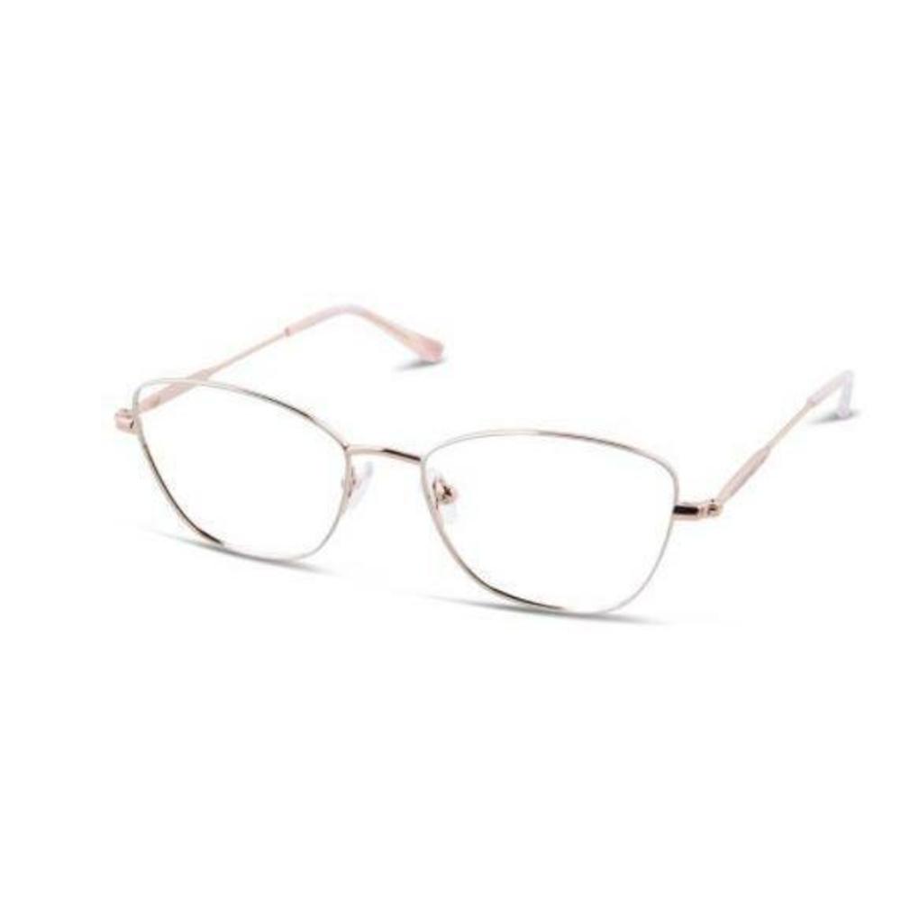 NEW Thin & Light QUILL White & Rose Gold BIRDIE Eyeglasses 51/16/145 with Case